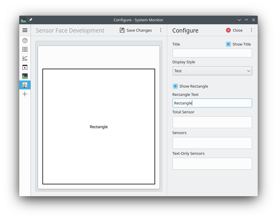 Displaying the custom configuration inside System Monitor