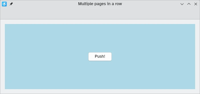 Initial page with light blue color